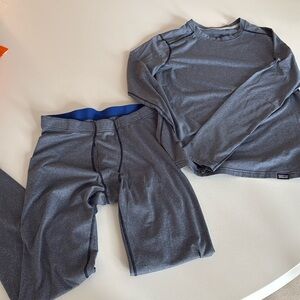Boys Patagonia Capilene Long Underwear Base Layer Set